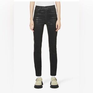 NWOT FRAME
Le Sylvie Croc-Embossed
Straight-Leg Faux-Leather Jeans